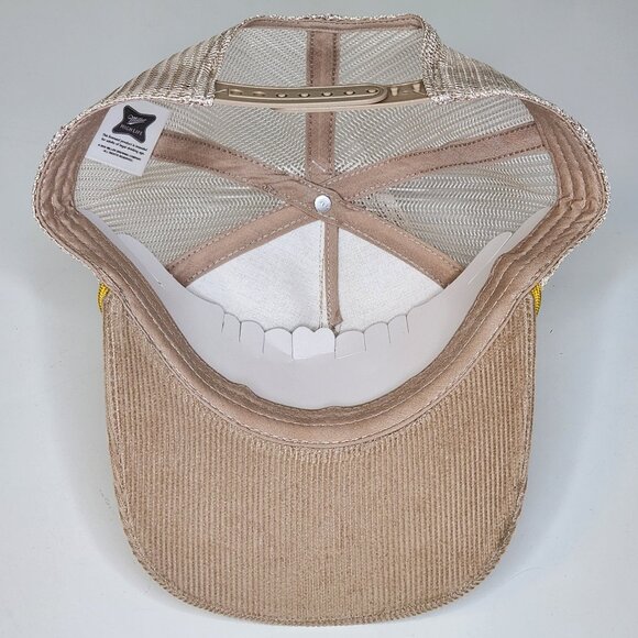 Miller High Life Retro Tan Corduroy Rope Snapback Mesh Trucker Hat Cap Beer NWT - Picture 2 of 5